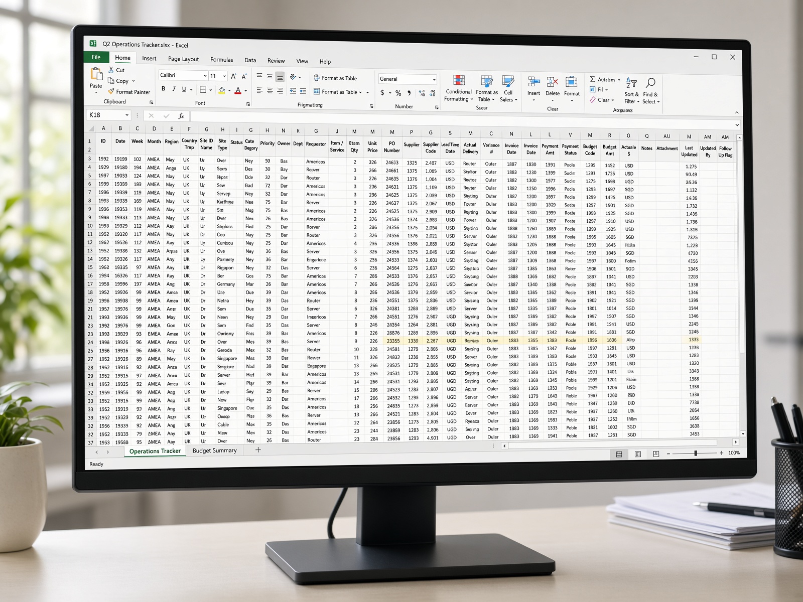Scattered spreadsheets before automation